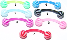 Bauchnabel, Intim & Co Banana Stecker mit Bio UV Kugeln
